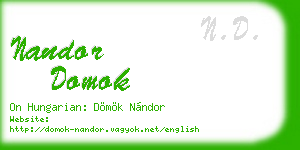 nandor domok business card