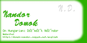 nandor domok business card